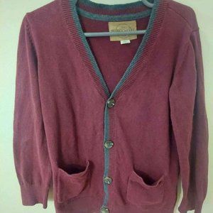 Hope and Henry boy's cardigan with elbow patches- size xs